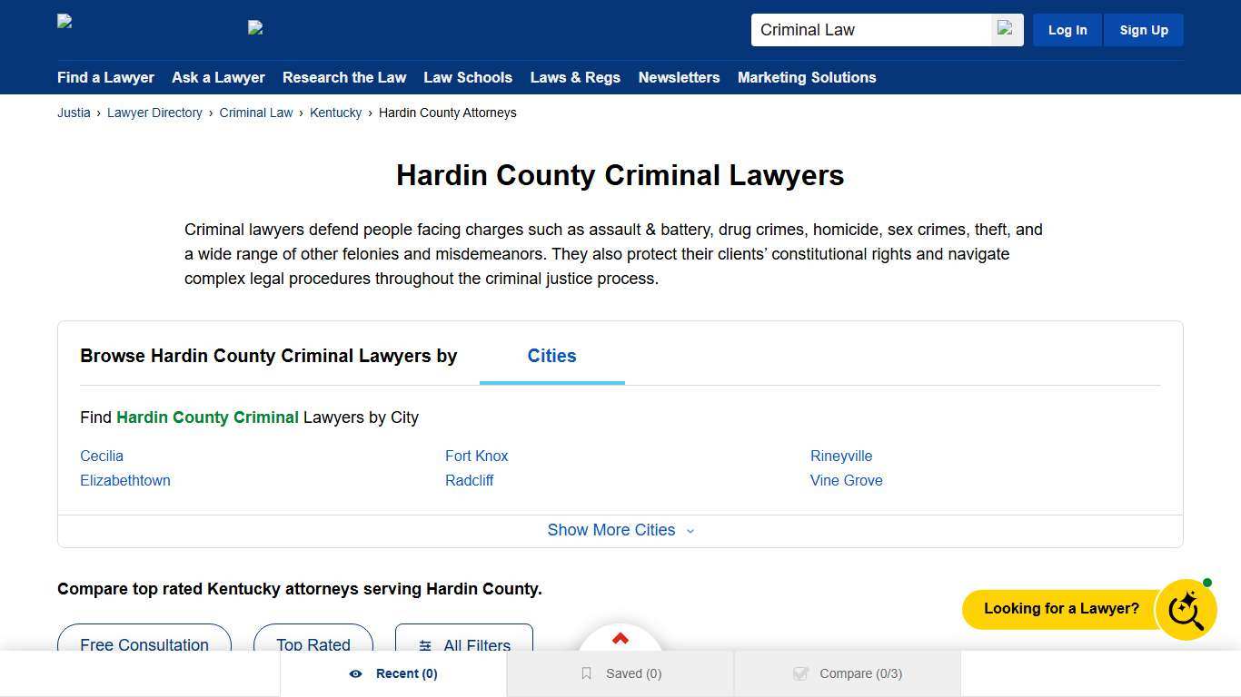 Best Criminal Lawyers in Hardin County, KY Justia Lawyer Directory
